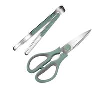 Cabilock Ensemble de Ciseaux Cuisine et Pinces à Barbecue en Acier Inoxydable 20cr13 Pp Poignée Confortable, Outils Polyvalents pour Barbecue et Fête