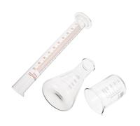 Cabilock Ensemble de Laboratoire pour Expériences Cylindre Gradué et Bécher en Verre Résistant Chimiquement, Capacité 100ml et 250ml, pour Expériences et Pâtisserie