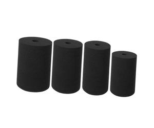 Cabilock Éponges Cylindriques Noires Mousse Élastique Adaptable à Plusieurs Tailles de Tasse pour Tourne-gobelet Lot de 4 Accessoires Pratiques Cuisine