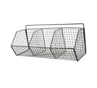 Cabilock Étagère Murale Pour Cuisine Rangement Mural De Condiments Et Éponge Panier De Stockage Pratique Pour Oignons Gingembre Et Ail Design Économiseur Espace Noir Compartiments
