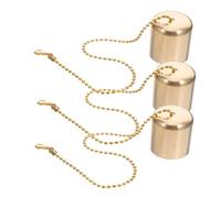 Cabilock Éteignoir à Mèche en Laiton Or 3pcs pour Bougies et Lampes à Huile, Outil Vintage Élégant avec Chaîne pour Extinction en Décoration Maison