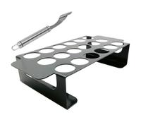 Cabilock Grille de Barbecue pour Poivre en Acier Inoxydable, 1 Set | Support de Grillade pour Four et Barbecue, avec Écorneur de Poivre, Couleur Argenté