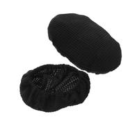 Cabilock Housses D'appui-tête Élastiques Et Épaisses pour Fauteuils Inclinables De Bureau Jeu, Tissu Noir Anti-Taches, Protections Semi-enveloppantes, Lot De 2, Adaptées Au Bureau Et à La Maison