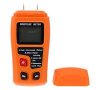 Cabilock Hygromètre à Bois Portable Écran LED Facile à Lire, Détecteur D'humidité en Plastique Orange Couverture, pour Mesurer L'humidité du Bois Papier