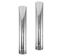 Cabilock Kit 2pcs Conduit de Cheminée en Acier Inoxydable pour Poêle à Bois, Accessoires Résistants la Corrosion, Entretien Facile, pour Camping et Tentes