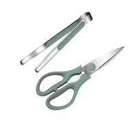 Cabilock Kit de Ciseaux et Pinces Cuisine en Acier Inoxydable pour Barbecue, Poignée Confortable et Usage Polyvalent, pour Barbecue et Fêtes