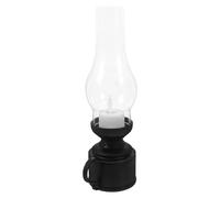 Cabilock Lampe à Pétrole LED Vintage Noire, Bougie LED Décorative Sûre et Fiable en PP pour Décoration Intérieure Élégante et Ambiance Rétro Unique