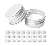 Cabilock Lot de 100 Bouchons à Vis en Aluminium 20X13 MM Couvercles Étanches pour Flacons de Lotion et Bouteilles en Verre Bouchons Filetés de Rechange pour Voyages et Loisirs Créatifs
