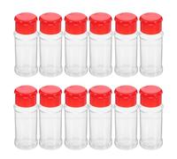 Cabilock Lot de 12 salières et poivrières en plastique avec couvercles, salière et poivrière de 200 ml, pour la maison, la cuisine, le restaurant, le camping et l'extérieur