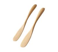 Cabilock Lot de 2 Couteaux à Beurre en Bois Naturel 12 Cm, Étaloirs à Confiture et Tartineurs à Crème, Ustensiles Polyvalents Cuisine et Pâtisserie, Accessoires Maison pour Fromage et Beurre