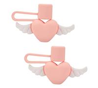 Cabilock Lot De 2 Embouts De Paille Réutilisables En Forme De Cœur En Silicone Pour Enfants