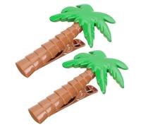 Cabilock Lot de 2 Pinces à Serviettes en Plastique Forme Palmier pour Chaise Longue et Séchage de Courtepointes, Légères et Résistantes Vent Plage