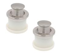 Cabilock Lot de 2 Poignées de Meuble Encastrées 28mm en Alliage de Zinc Ressort Télescopique, Poignées de Porte Dissimulées pour Tiroirs et Armoires, Adaptées Cuisine, Bureau et Dressing