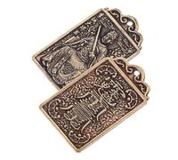 Cabilock Lot de 2 Porte-clés Pendentifs Amulette Chinoise Tai Sui en Alliage, Ornement Feng Shui pour Nouvel An Dragon 2024, Décoration Traditionnelle pour Paquet et Création Diy, Style
