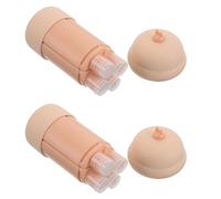 Cabilock Lot de 2 Set de Flacons Souples en Silicone Jaune 60 Ml, Bouteilles de Voyage Étanches Rechargeables, Ensemble de 4 Contenants Portables Anti-fuite pour Shampoing, Lotion