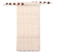 Cabilock Lot de 5 Pochettes à Cordon pour Couverts de Voyage 4x26cm en Coton Léger Multifonctionnel Portable pour Rangement Baguettes Cuillères Fourchettes Adaptés Pique-niques Camping