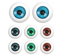 Cabilock Lot de 8 globes oculaires d'Halloween en plastique - Accessoires d'horreur effrayants pour les fêtes d'Halloween, le cosplay, les faux yeux pour poupées ou ours pour l'artisanat
