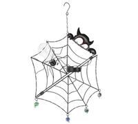 Cabilock Lumière Suspendue Décoration Extérieure en Plastique Facile à Nettoyer pour Halloween de Toile D'araignée Noire pour Jardin et Maison