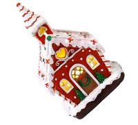 Cabilock Maison de Noël en Résine Lumineuse Musicale pour Fêtes d'hiver | Décor de Table, Cabane Miniature pour Réunions Festives, Câble USB Inclus, Fonctionne 2 Piles Aa