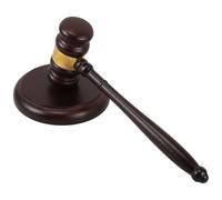 Cabilock Marteau de Juge en Bois Élégant Bloc Sonore Solide, Maillet Polyvalent pour Enchères et Environnements Professionnels