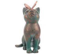 Cabilock Mini-Animaux Chat Miniature en résine Figurine de Chat décor Ornement Animaux en résine Figurines en gâteau Chaton récipient Sculpture Statuette