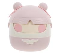 Cabilock Mini Corbeille à Papier de Bureau Kawaii 1,5l avec Couvercle Rabattable Étanche, Plastique Facile à Nettoyer, pour Bureau, Chambre D’élève et Petit Espace, Accessoire Déco