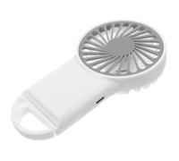 Cabilock Mini Ventilateur Pliable Portable Rechargeable USB avec 3 Vitesses Silencieuses en Plastique Blanc, Design Mignon et Crochet pour Voiture et Bureau