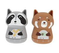 Cabilock Minuteur Cuisine Mécanique pour Gestion du Temps Cuisson Forme Animal 2 Pièces en Abs Plusieurs Styles Plusieurs Styles Plusieurs Styles Œufs Durs et Friture Étudiants