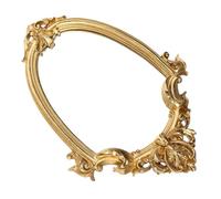 Cabilock Miroir Mural en Résine et Verre Élégant Vintage Doré Miroir Décoratif Cadre Sculpté Orné pour Chambre et Dressing