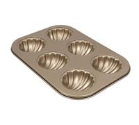 Cabilock Moule À Pâtisserie Antiadhésif En Acier Carbone Pour Mini Gâteaux En Forme De Madeleine 6 Cavités Pour Cuisine Et Fête