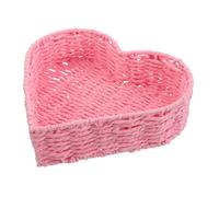 Cabilock Panier Rotin Forme de Cœur Panier de Rangement pour Fruits Légumes Pain Décoration de Salon et Cuisine