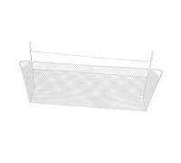 Cabilock Panier Suspendu de Rangement pour Table de Chevet en Métal Blanc Grande Capacité, Design Moderne sans Perçage pour Chambres à Coucher et Hôtels