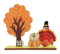 Cabilock Panneau de Thanksgiving en Bois Décoratif pour Table, Style Classique et Finition Soignée, Fête Récolte en Automne