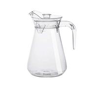 Cabilock Pichet à Eau avec Couvercle - Pichet d'eau Froide Chaude - Carafe à thé glacé - en Transparent - - en Verre Borosilicate - 1 l