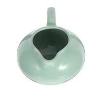 Cabilock Pichet à Lait en Céramique 180ml Vert Clair avec Verseur Précis pour Sauces, Usage Multi-fonctionnel et Service en Restaurant, Design Artisanal Élégant