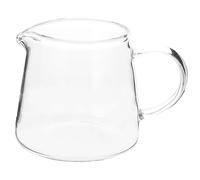 Cabilock Pichet à Lait en Verre, Transparent 450ml avec Poignée Ergonomique Résistant à la Chaleur pour Café Sauce et Usage Quotidien Cuisine