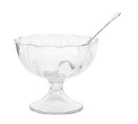 Cabilock Plastique Coupe à Dessert Japonaise 150ml avec Cuillère | Usage Polyvalent pour Glace, Yaourt, Fruits et Mousse, Design Compact, Facile à Nettoyer