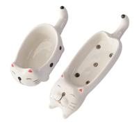Cabilock Plat à Sauce en Céramique Mignon Chat Porte-Baguettes Récipient à Sauce Petit Bol Assiette à Apéritif Décoration de Table Lot de 2