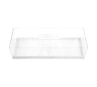 Cabilock Plateau à Gâteau Rectangulaire en Acrylique Boîte de Conservation pour Gâteaux et Beignets avec Couvercle Protecteur pour Mariage et Fête Élégante