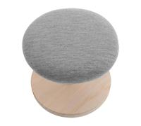 Cabilock Plateforme de Repassage Ronde en Bois avec Housse en Tissu Gris et Mousse, Petite Table Stable pour Repasser Cols et Manches, pour Petits Espaces et Maison