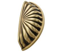 Cabilock Poignée de Meuble en Laiton Forme Coquille 76mm Facile à Installer Pratique pour Placard la Cuisine Style Élégant et Simple