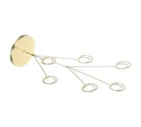 Cabilock Porte-Cartes Stable de Inoxydable Doré Acier Table avec en Base Ronde Artistique de Paon, Support Photo Vertical Élégant pour Événements Spéciaux