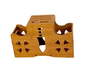 Cabilock Porte-couteau de cuisine en bambou Rester étagère bloc plat lame range couteaux repose couteau porte couteau porte-couteau de cuisine domestique support de rangement multifonction