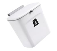 Cabilock Poubelle Murale Suspendue avec Couvercle Petite Corbeille à Papier en Plastique Design Économiseur d'Espace Compatible avec Portes de de 25 CM Cuisine et Salon