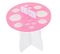 Cabilock Présentoir à Pinceaux de Maquillage Support Minimaliste et Créatif en Plastique Rose Rectangulaire pour Séchage Facile pour Salon de Maquillage Professionnel