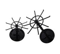 Cabilock Présentoir Rotatif pour Bijoux Porte-clés en Plastique Noir 2pcs