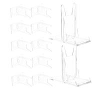 Cabilock Présentoir Transparent Réglable Support Pratique Base Rectangulaire 12pcs en Ps Installation Facile pour Photos et Œuvres D'art pour Galeries et Maisons