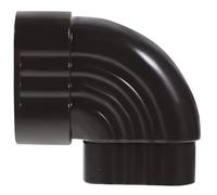 Cabilock Raccord Coudé en Alliage d'Aluminium 90° pour Gouttière 60 x 80 mm Adaptateur de Drainage Noir à Surface Brossée pour Évacuation des Eaux Pluviales et Installation sur Toiture