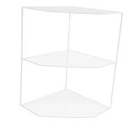 Cabilock Range Poêles Et Casseroles Blanc à Niveaux Étagère Angle Perforée Pour Plan De Travail Cuisine Étagère De Rangement Pour Placard Et Coin Organiseur Polyvalent Cuisine