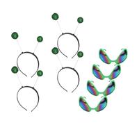Cabilock Sets de Serrage-têtes Verts en Plastique Accessoires Créatifs et Sûrs Lot de 4 pour Prendre des Photos Entre Couleur Aléatoire pour Festival Décoration Soucoupe Volante